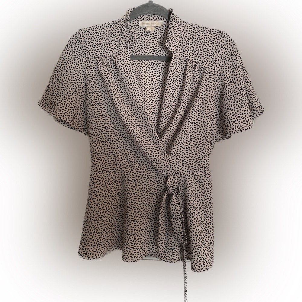 Pink Patterned Blouse 👚 Monteau Los Angeles